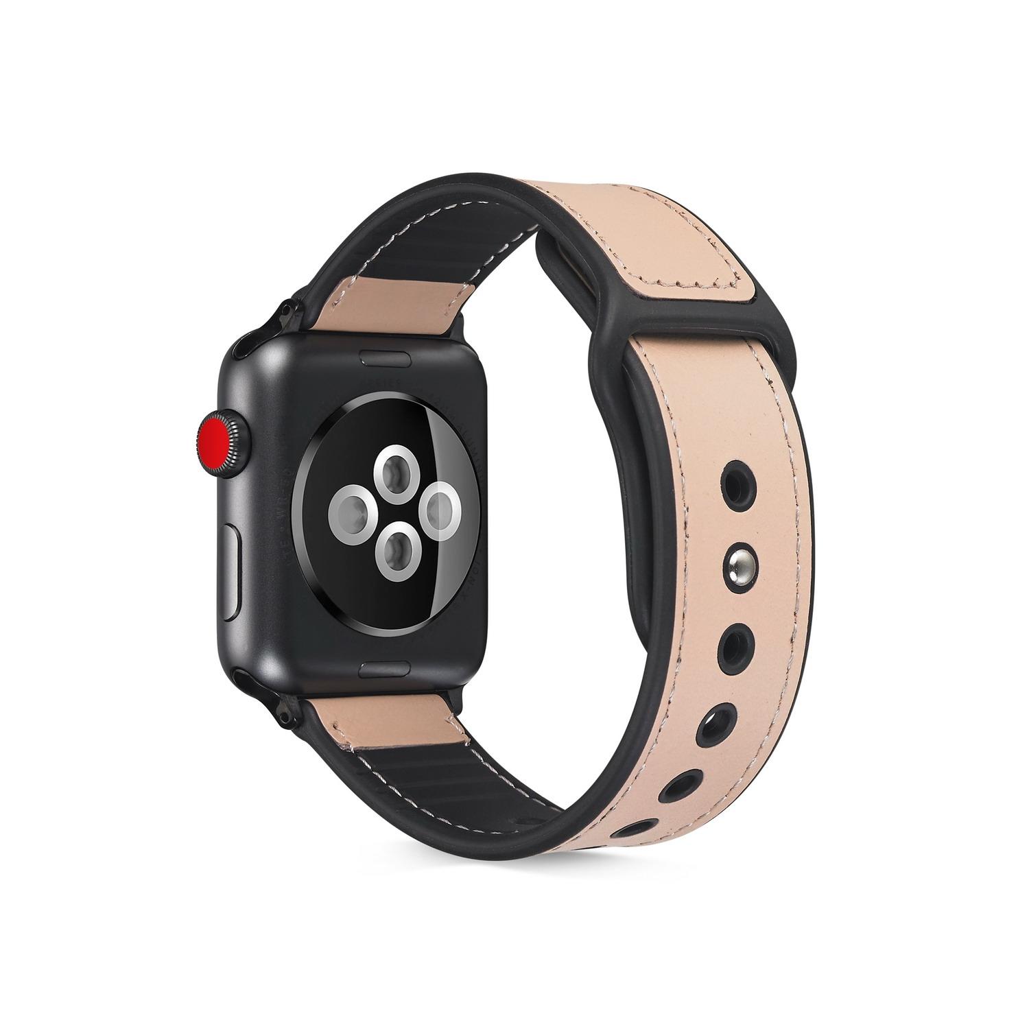 Apple Watch Leather TPU Hybrid Band Soft Replacement Strap for Series 10 Ultra