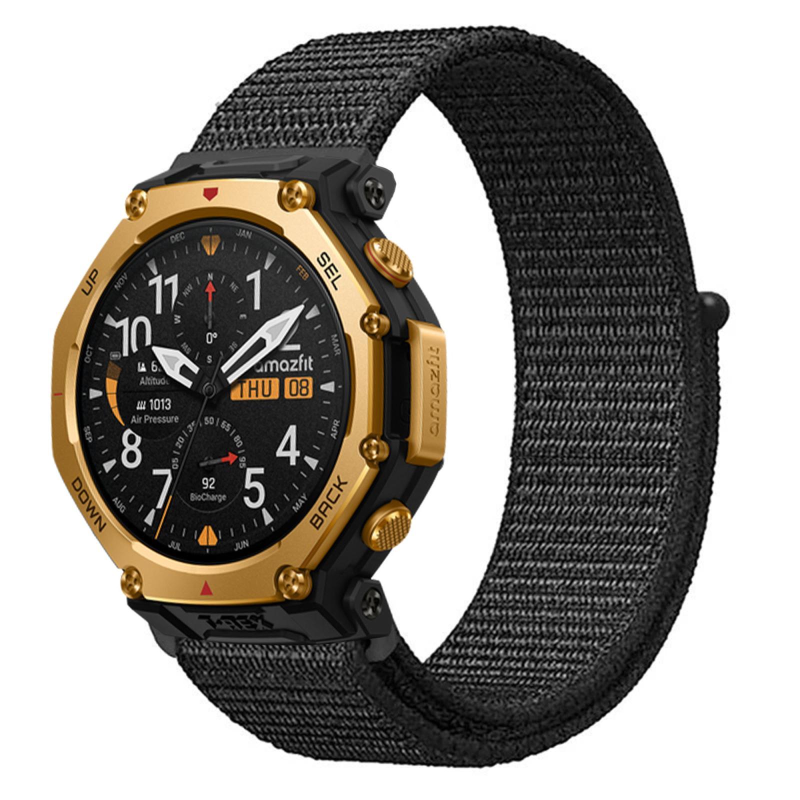 Amazfit T Rex 3 Pro 48mm Nylon Watch Band Adjustable Hook and Loop Watch Strap