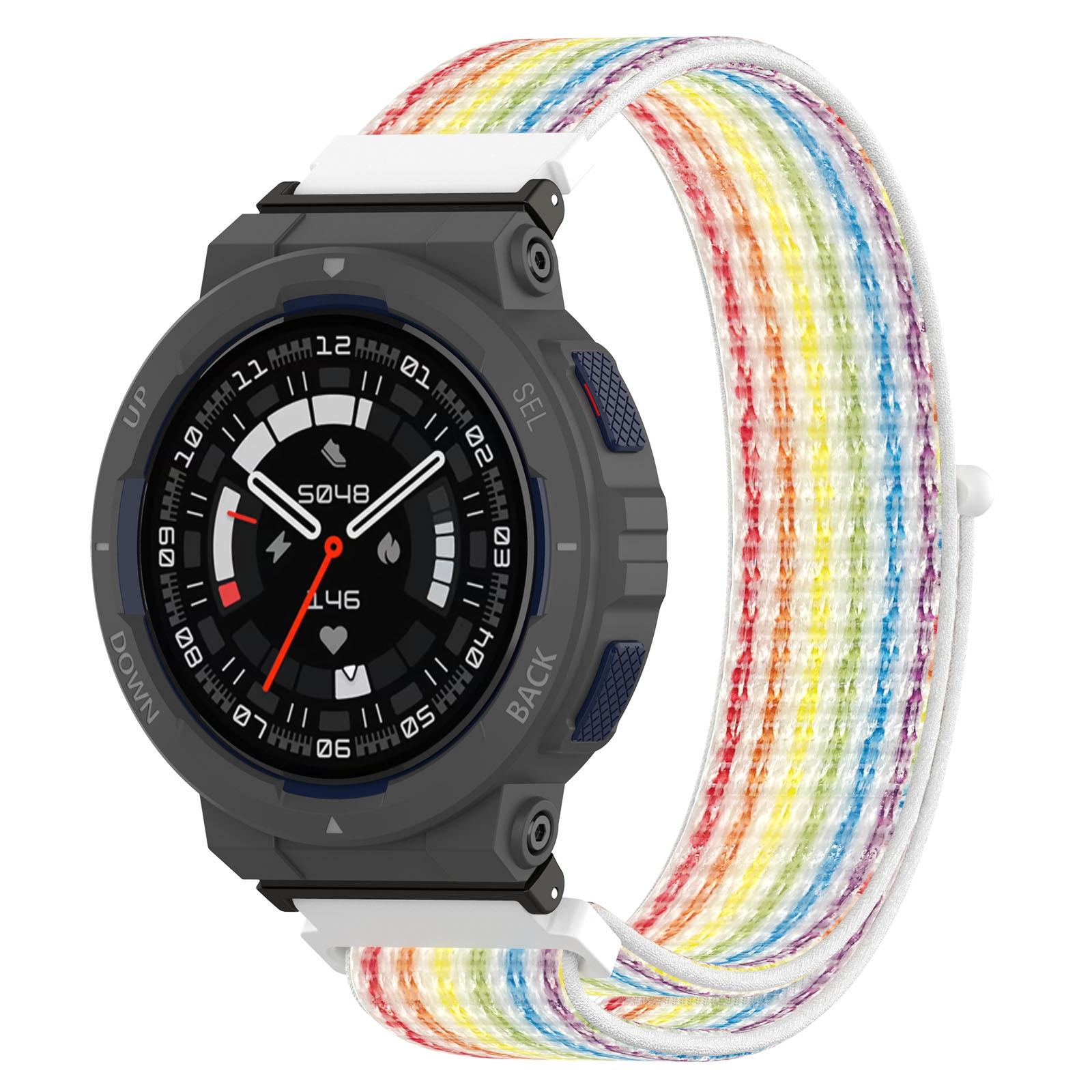 For Amazfit Active Edge Nylon Watch Band Breathable Hook and Loop Strap Replacement