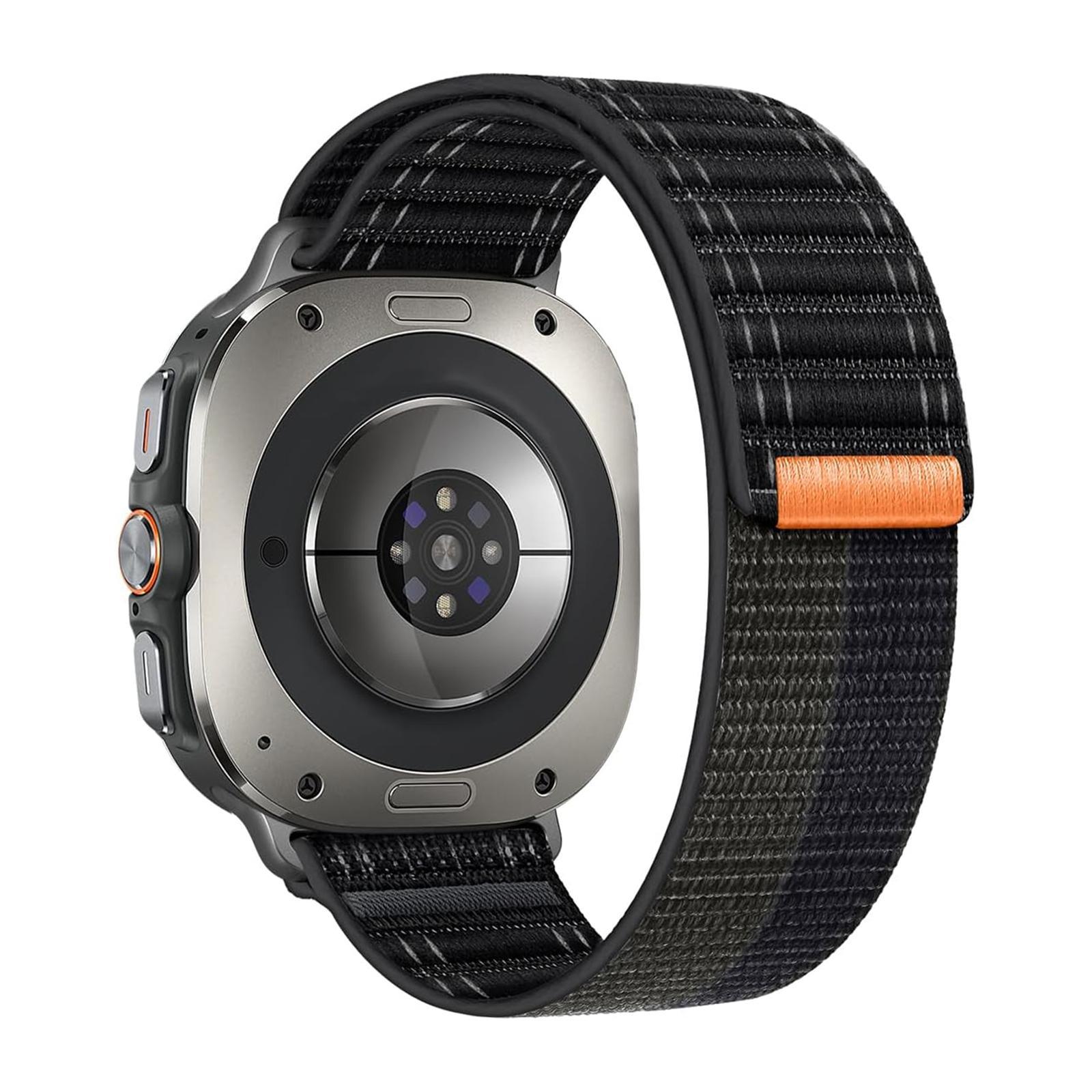 Samsung Galaxy Watch Ultra 47mm Nylon Watch Band Hook and Loop Adjustable Sport Strap