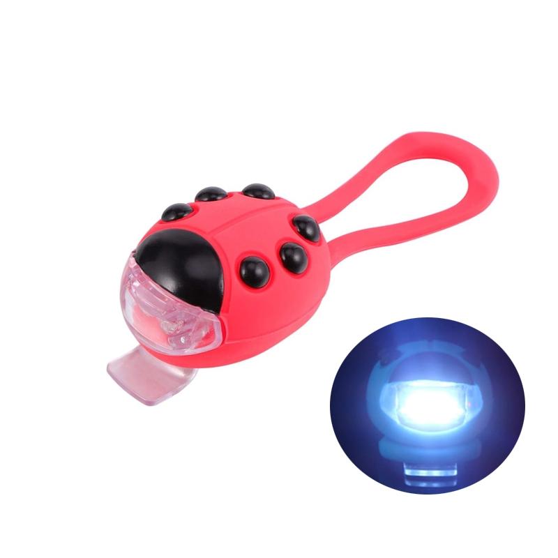 Cute Bike LED Light Waterproof Silicone Bicycle Light Ladybug Safety Headlight