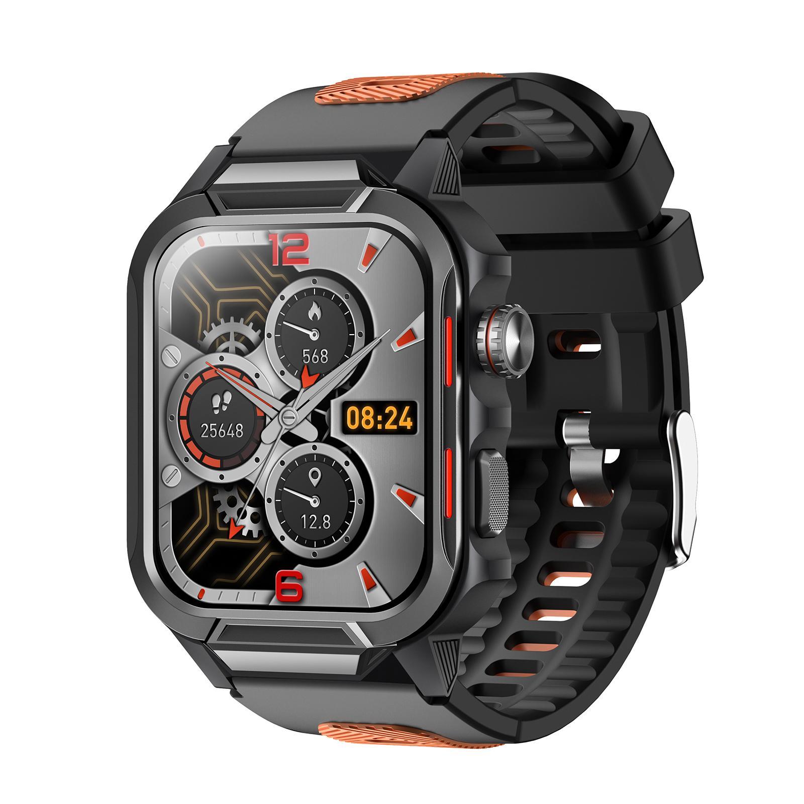 GS9 Rugged Smart Watch 1.96 Inch TFT Display 3ATM Waterproof Smartwatch with Bluetooth Calling