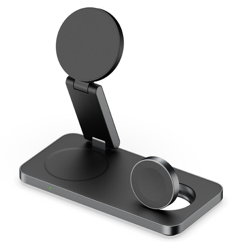 T8 3 in 1 Wireless Charger Foldable Magnetic Charging Station for iPhone Apple Watch AirPods