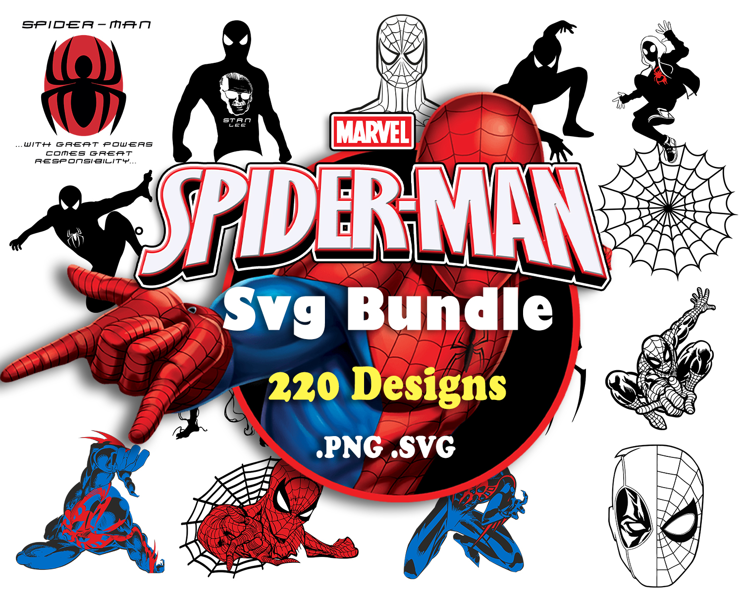 220 Designs Spiderman SVG Bunlde SVG | Inspire Uplift