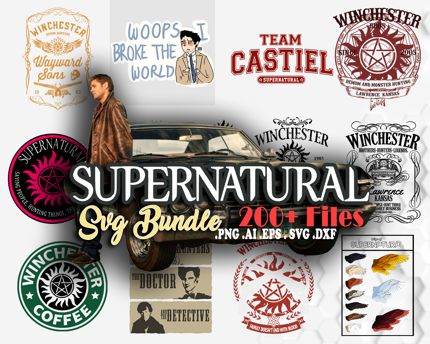 Supernatural SVG Bundle File Digital | Inspire Uplift