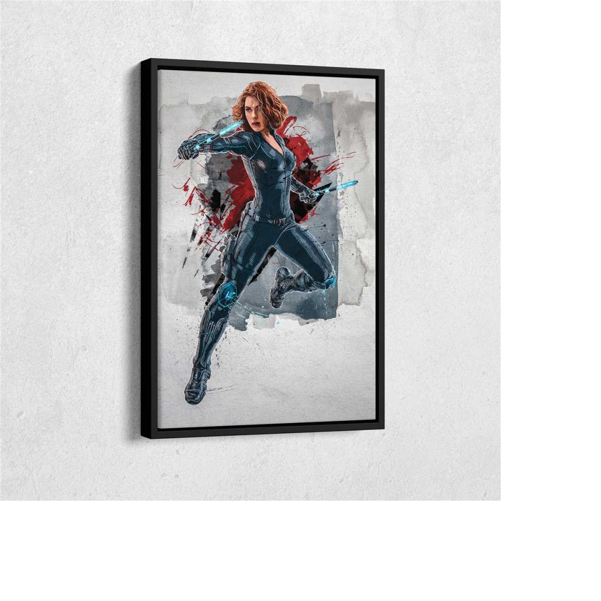 Black Widow Poster Marvel Comics Framed Wall Art Home Decor | Inspire ...