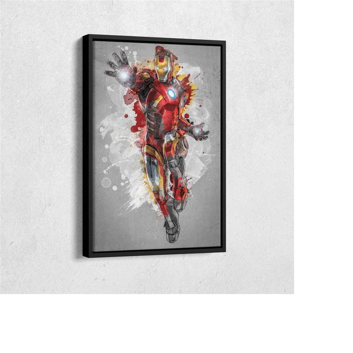 Iron Man Poster Marvel Comics Framed Wall Art Home Decor Can - Inspire ...