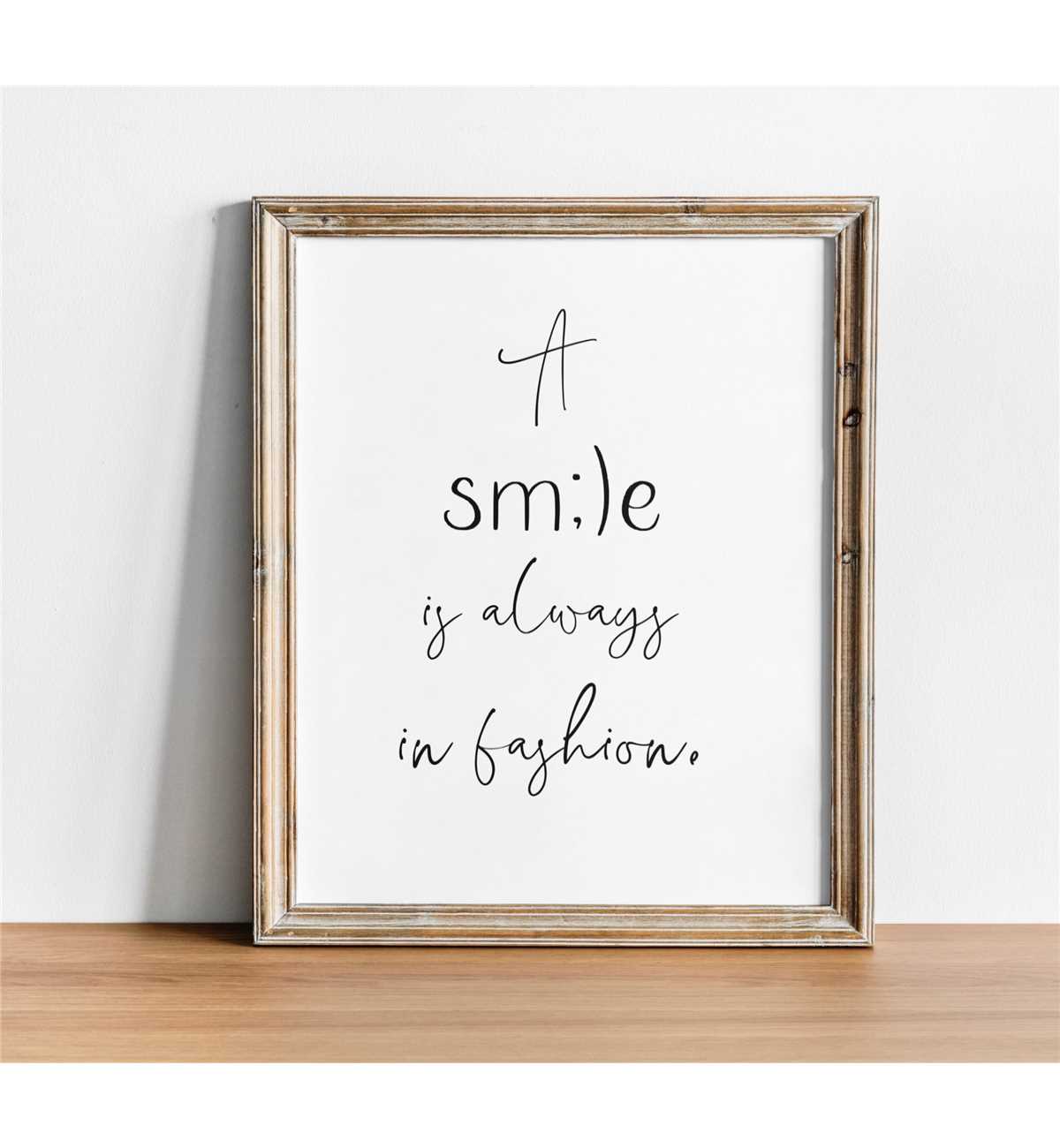 INSPIRATIONAL QUOTE Printable Wall Art Smile Quote Print | Inspire Uplift