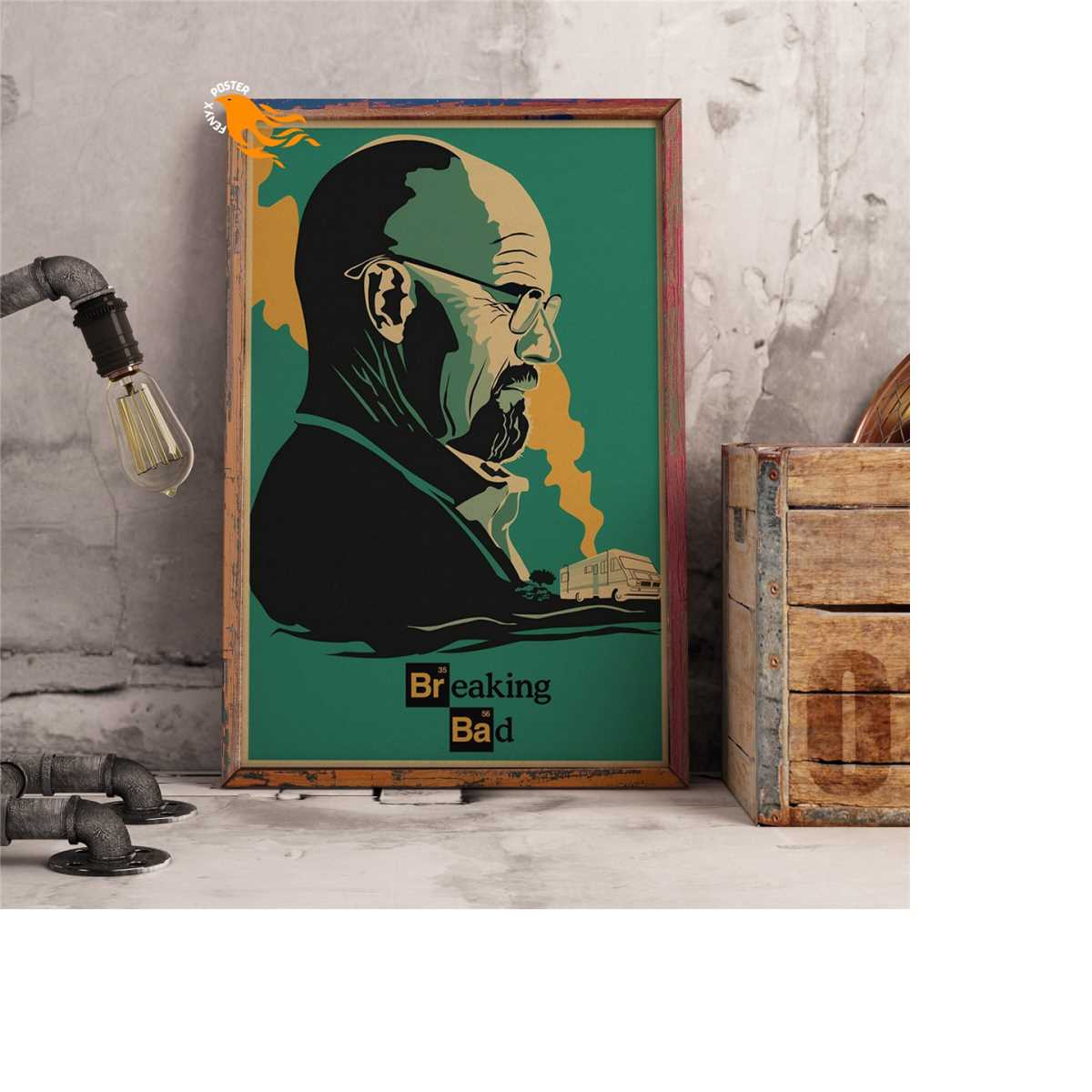 Breaking Back Poster Breaking Bad Retro Poster, Kraft Paper Print, TV Series Wall | Inspire ...