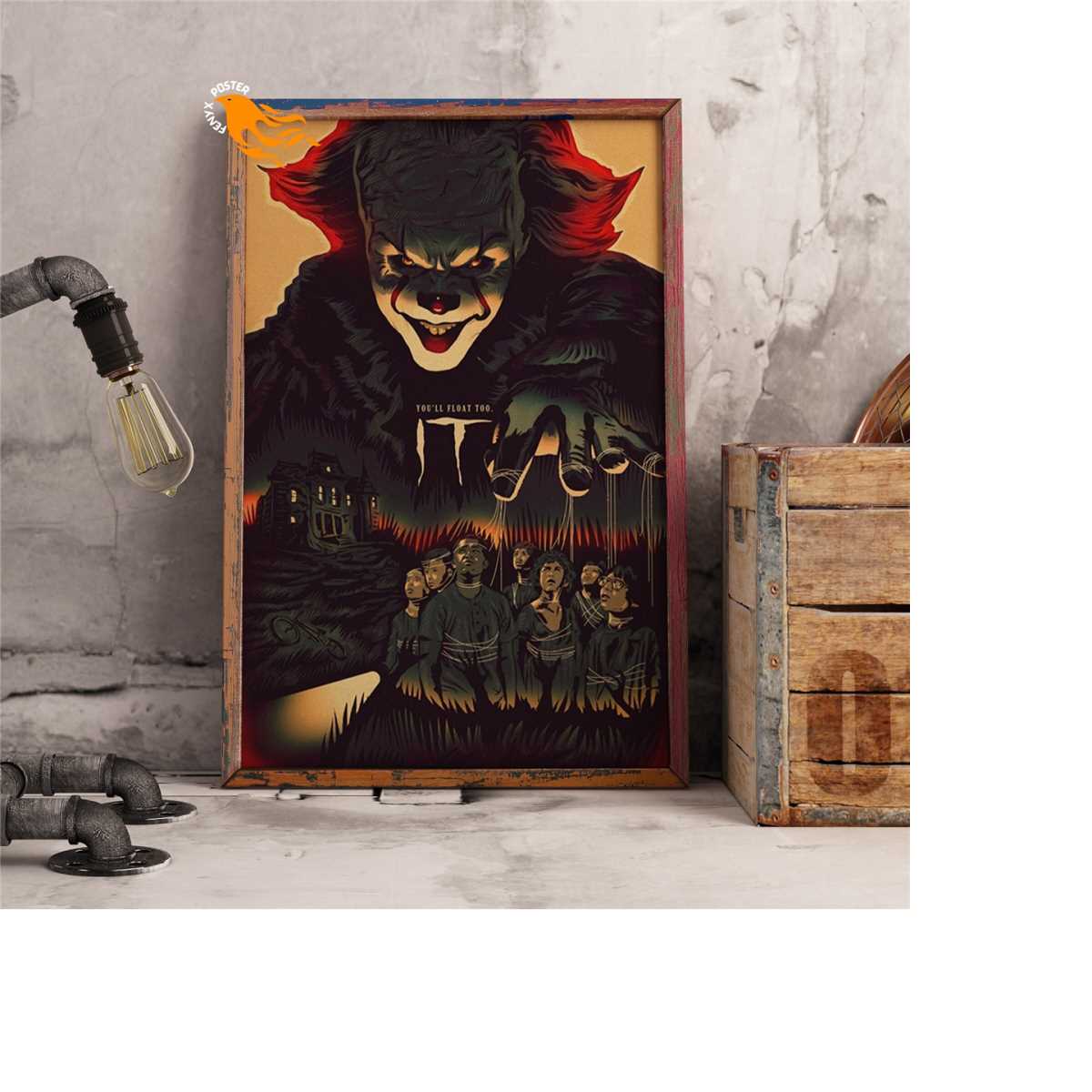 It Retro Poster, Kraft Paper Print, Movie Wall Art Gift | Inspire Uplift
