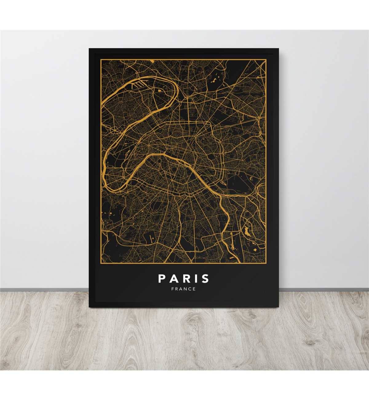 Paris Map, Paris City Map Print, Minimalist, , | Inspire Uplift