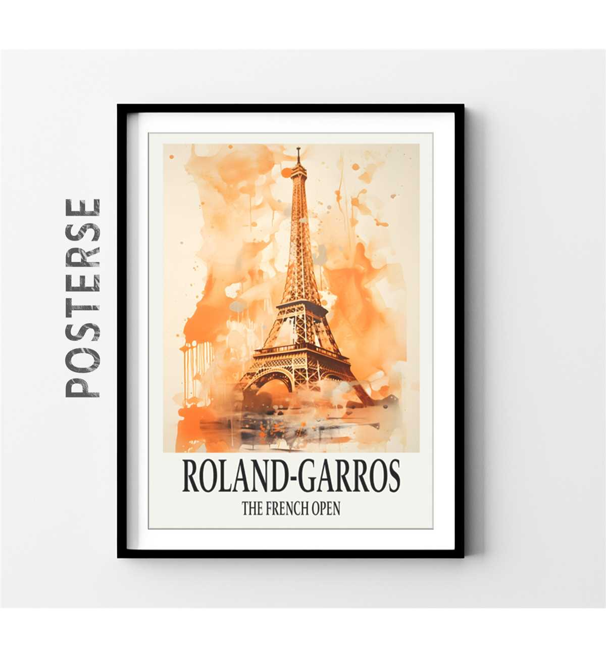 Affiche DU ZHENJUN Roland Garros Open de France 31,25 x 23,5 2015 Gra