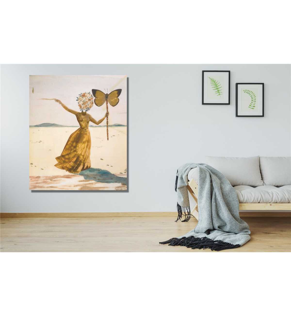 Salvador Dali Butterfly Woman 1958 Canvas Wall Art,Flower | Inspire Uplift