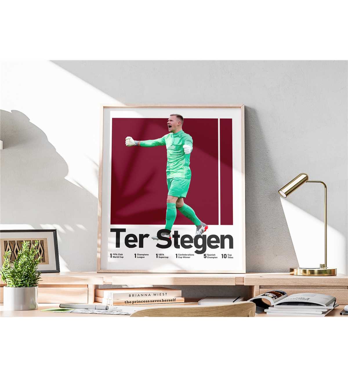 German Soccer Goalkeeper, Printable Ter Stegen Poster, Footb - Inspire ...