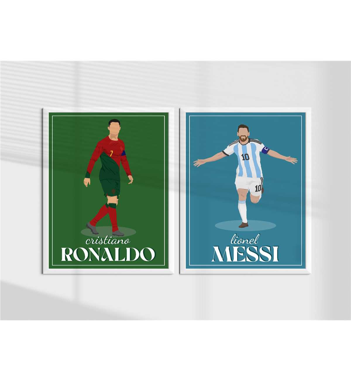 Downloadable Messi Ronaldo Faceless Posters Set, Football Go | Inspire ...