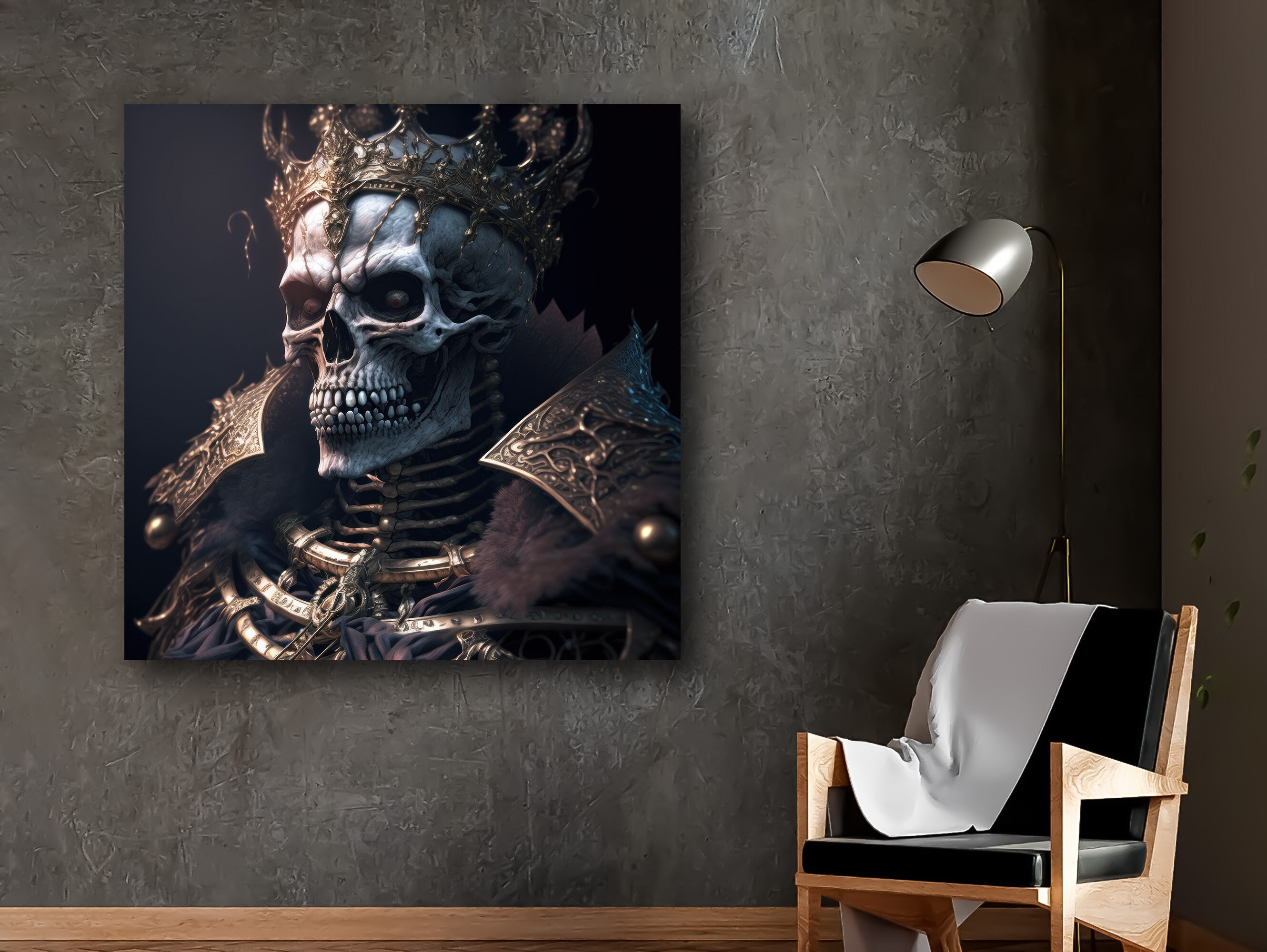 The Undying Monarch, Skeletal King, Haunting Art, Dark Fanta - Inspire ...