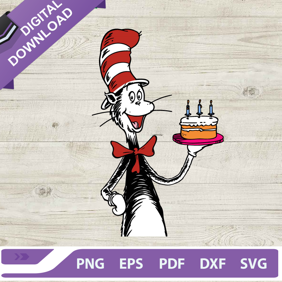 Dr Seuss Birthday Cake SVG, Happy Birthday Dr Seuss SVG, Dr - Inspire ...