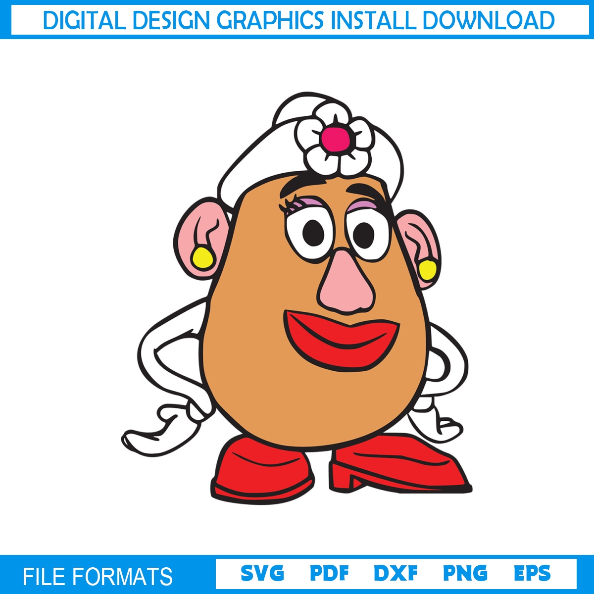 Mrs Potato Head Toy Story Cartoon PNG - Inspire Uplift