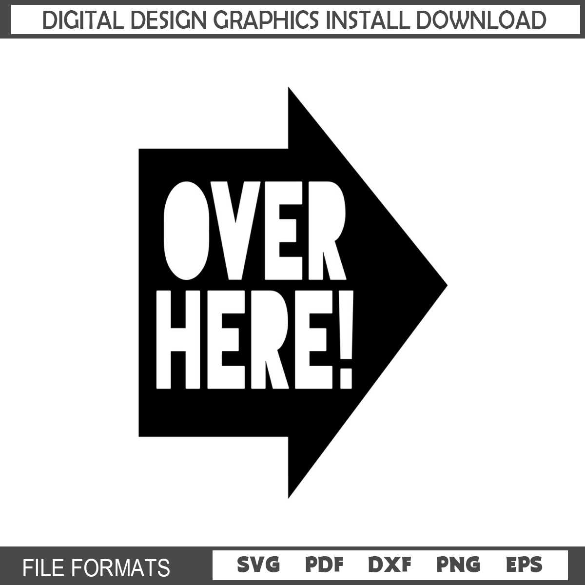 Over Here Sign Alice In Wonderland Cartoon SVG | Inspire Uplift