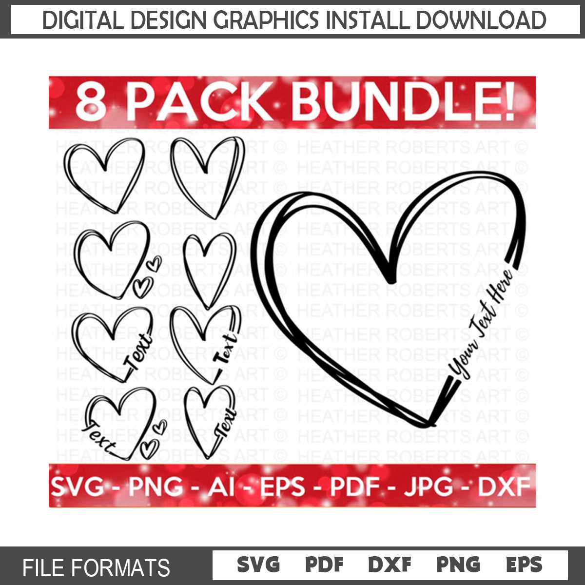 Doodle Heart SVG Bundle, Heart SVG Bundle, Sketch, Hand,draw | Inspire ...