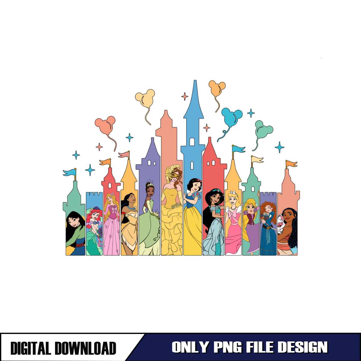 Disney Princesses Magic Castles PNG | Inspire Uplift