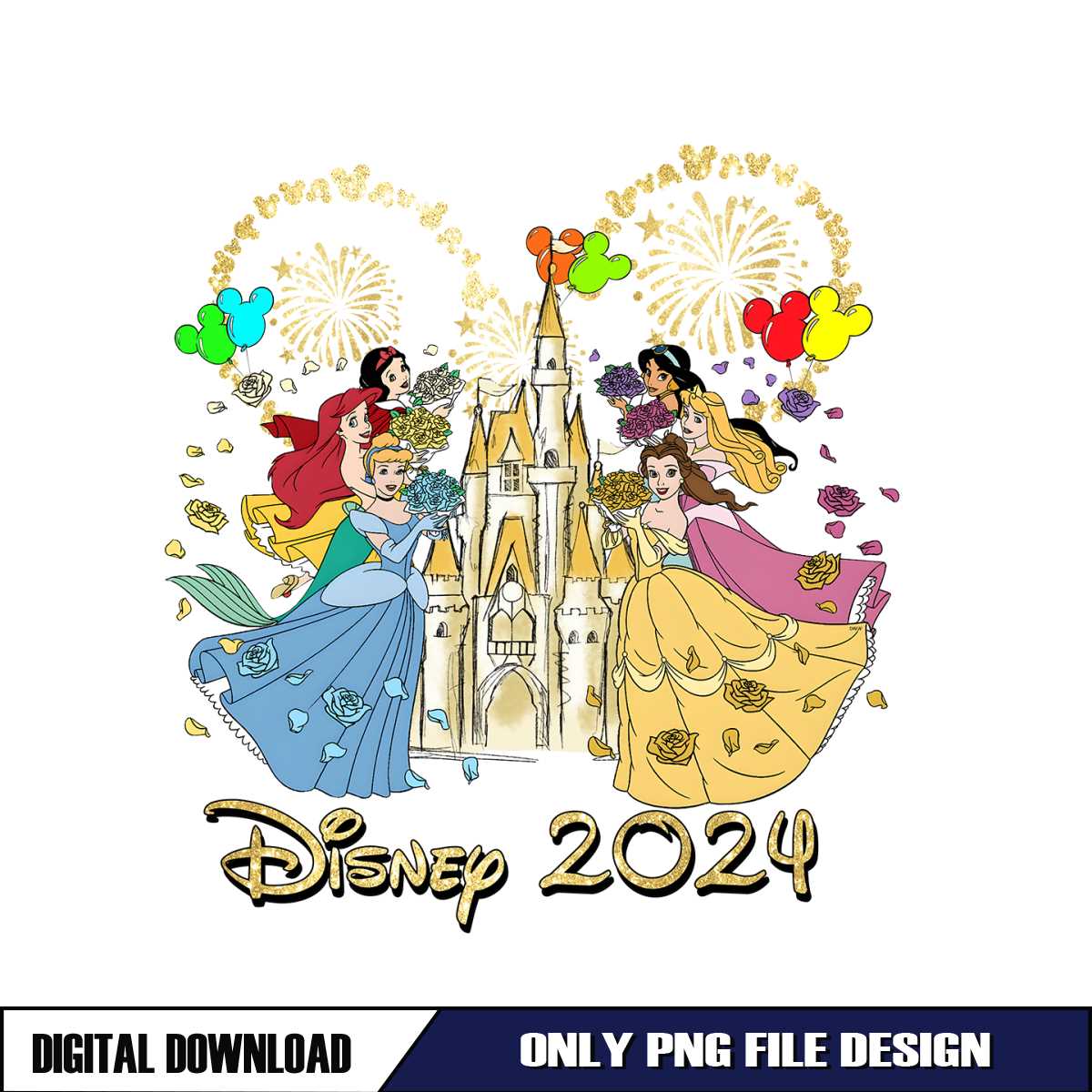 Disney Princesses Magic Kingdom 2024 PNG | Inspire Uplift