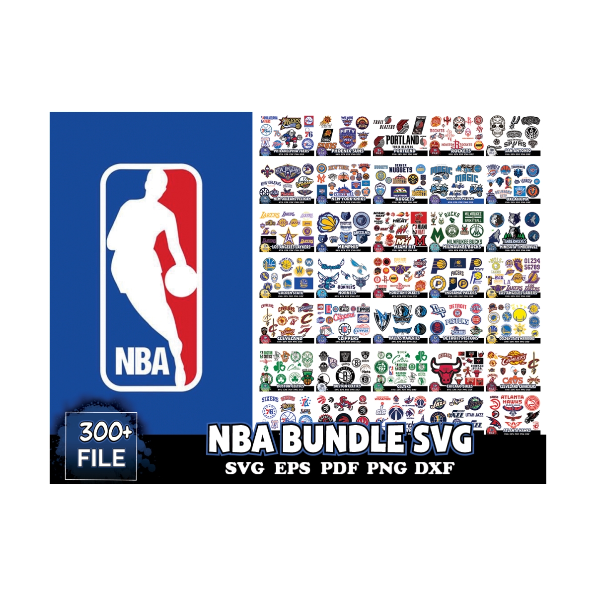 Open Nba File 300 Files NBA Team Bundle Svg, Sport Svg, NBA Team svg | Inspire Uplift
