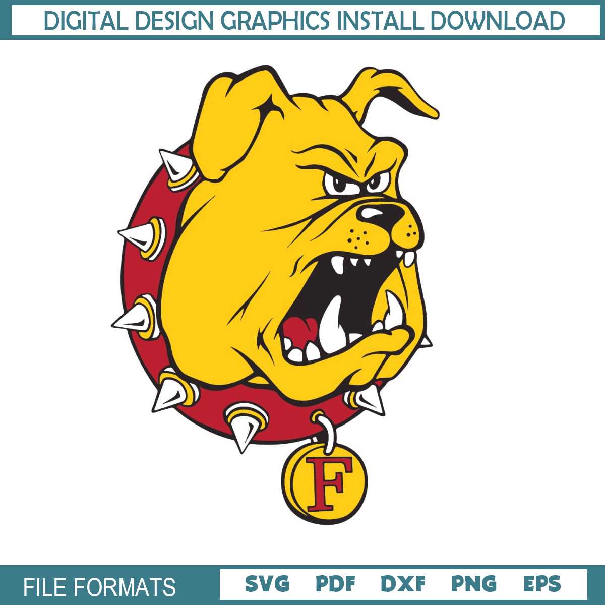 Ferris State Bulldogs Distressed Circle Logo Women's Long Sleeve T Shirt - White