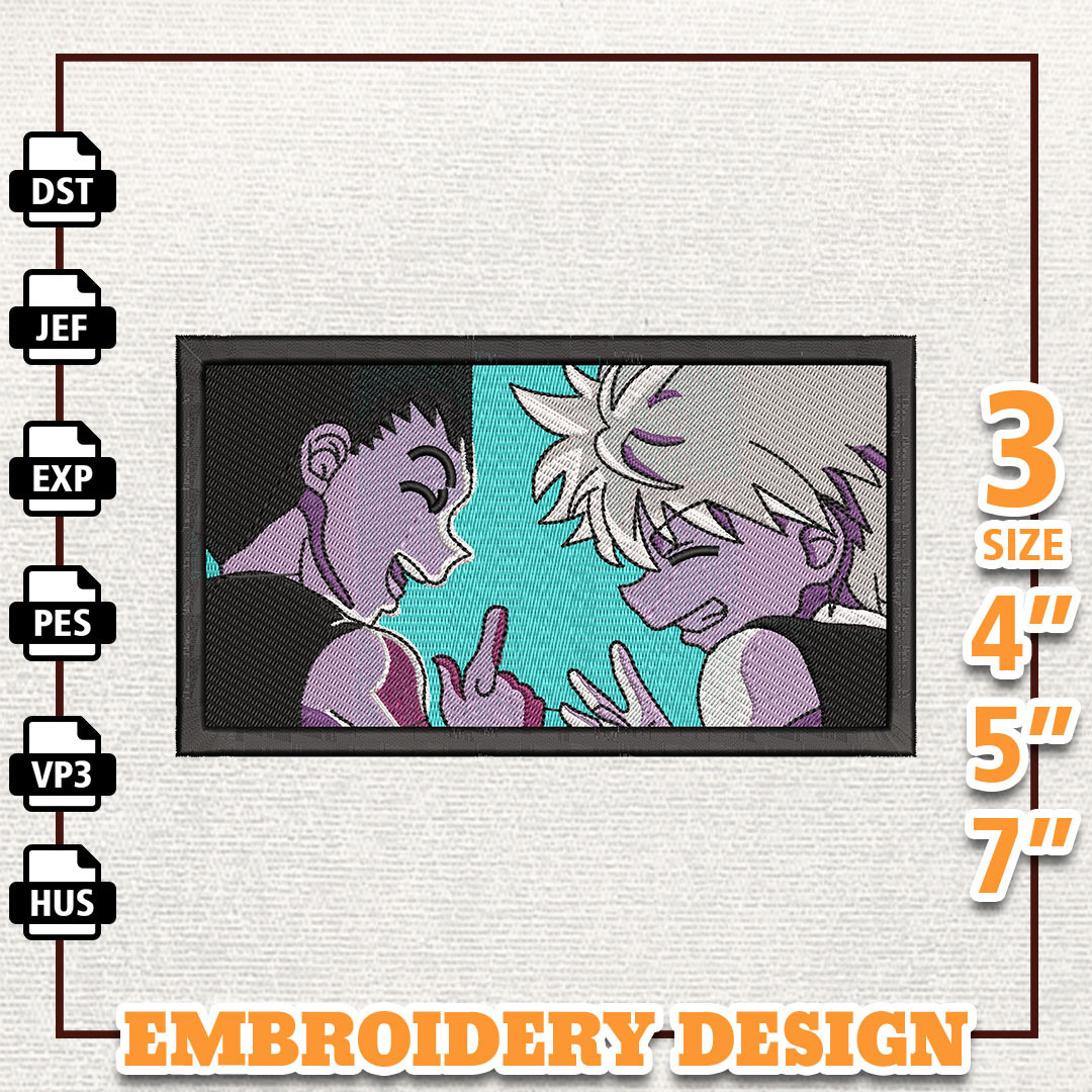 Gon Killua Anime Design Anime Embroidery Design Anime Mach Inspire Gon Killua Anime Design Anime Embroidery Design Anime Mach Inspire
