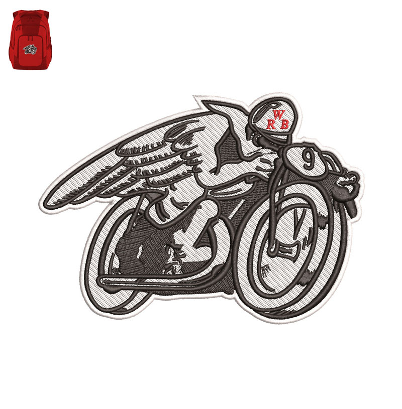 Bike Rider Embroidery logo for Bag,logo Embroidery, Embroide | Inspire ...