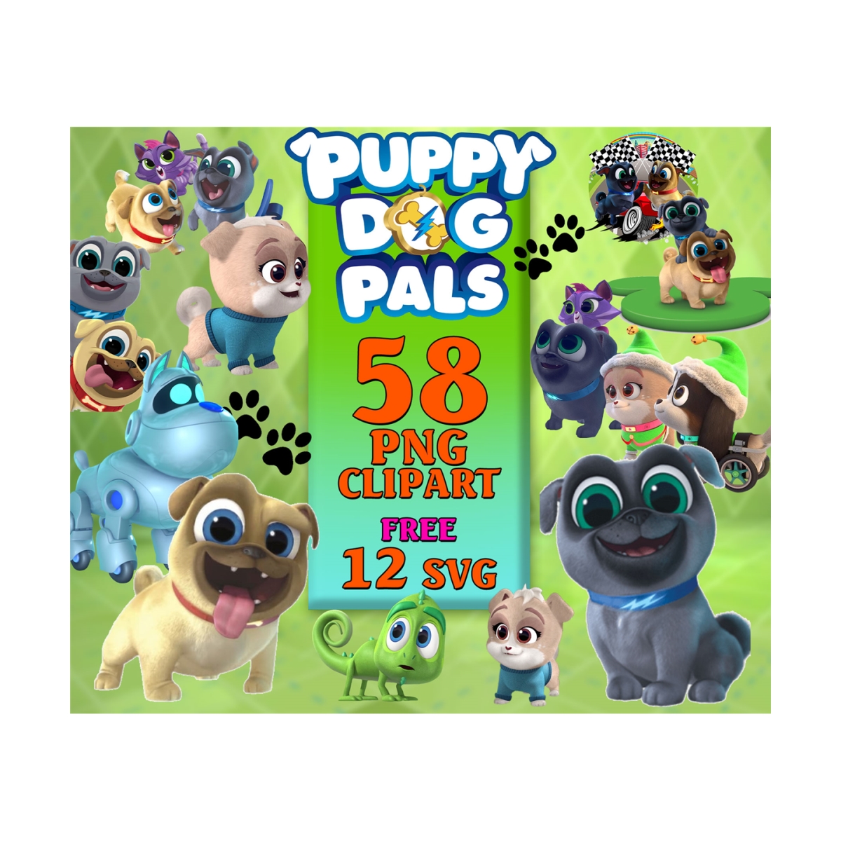58 Puppy Dog Pals Clipart, Puppy Dog Pals Printable, Puppy C | Inspire ...