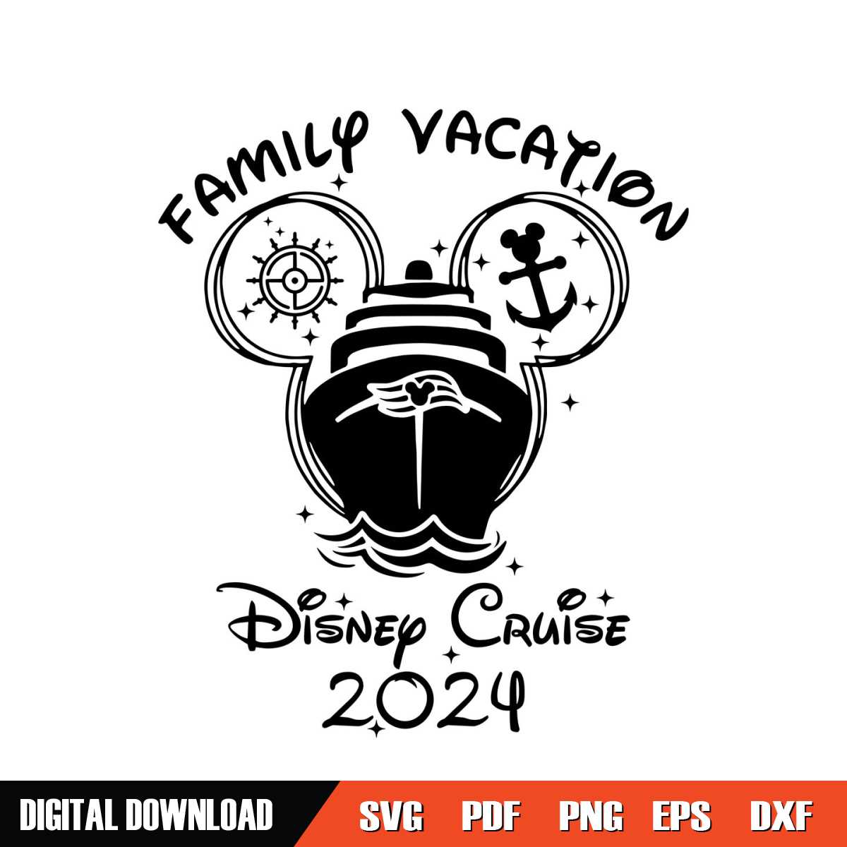 Family Vacation Disney Cruise Line 2024 SVG - Inspire Uplift