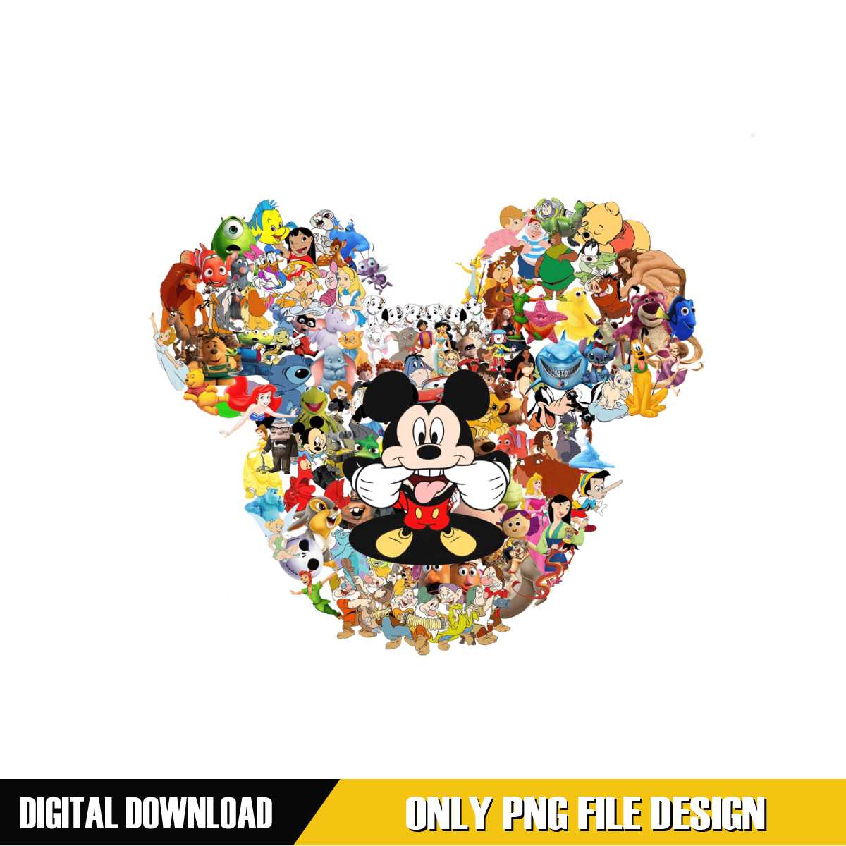 Mickey Mouse Head Disney Characters PNG - Inspire Uplift