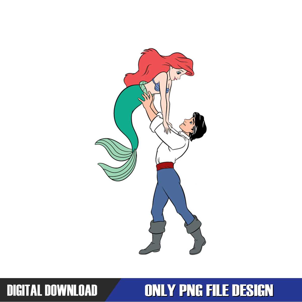 Dancing Ariel And Prince Eric The Little Mermaid PNG | Inspire Uplift