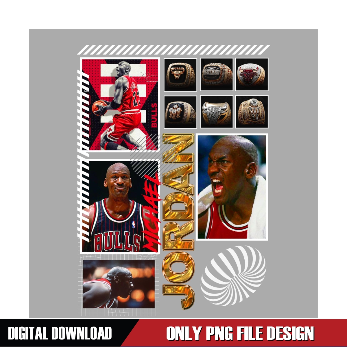 Michael Jordan 6 Rings Design File | Inspire Uplift