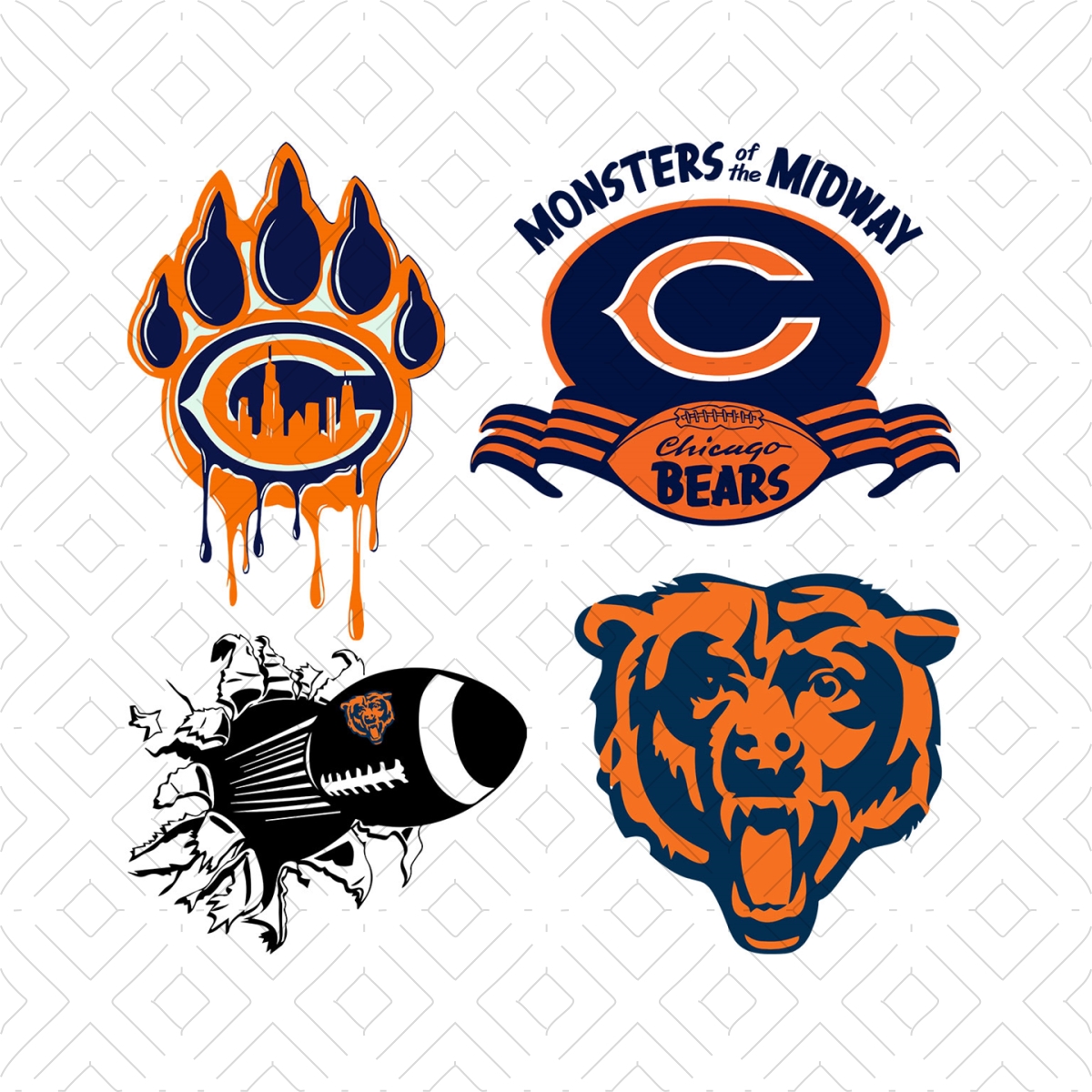 Chicago Bears Svg Bundle, Sport Svg, Monsters Of The Midway