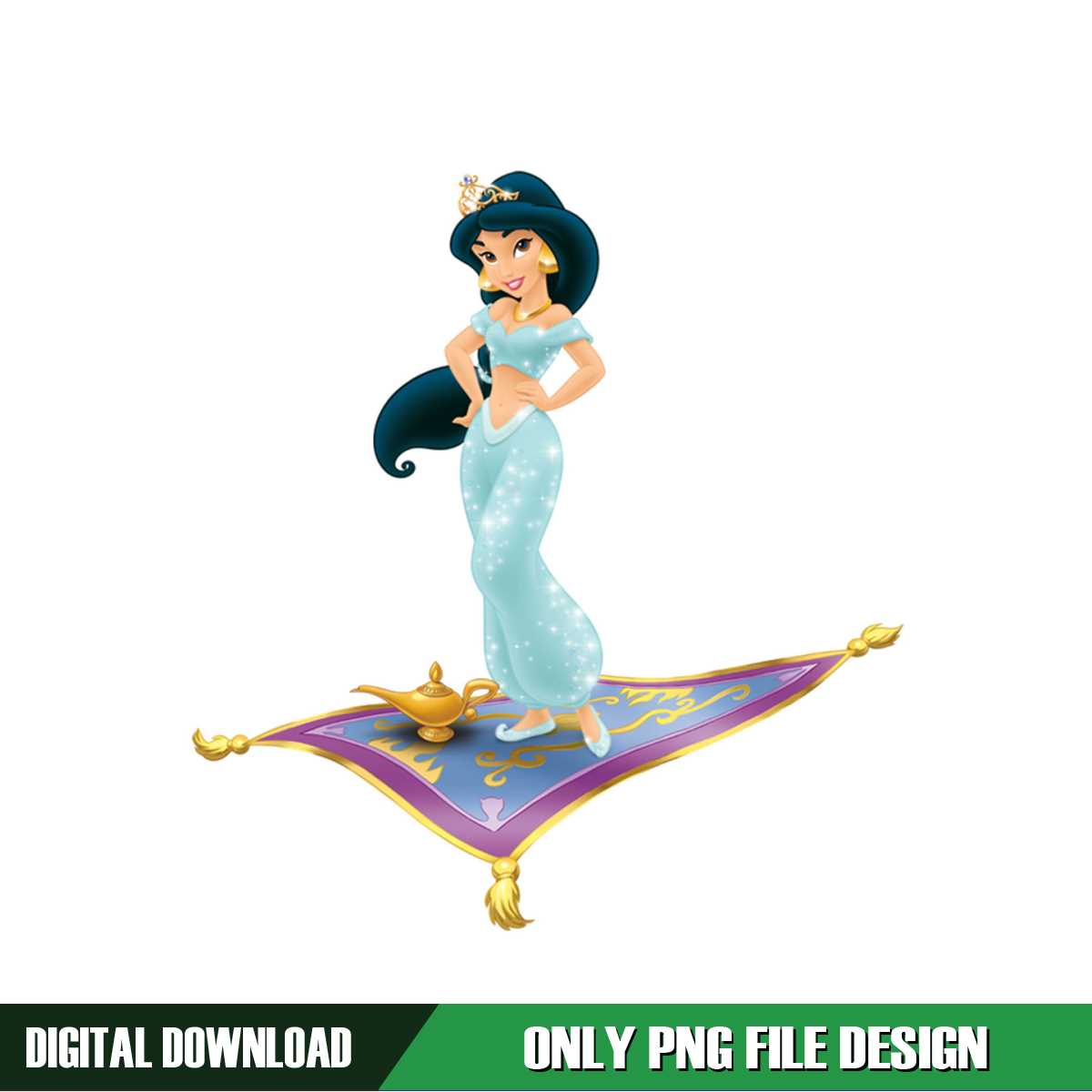Princess Jasmine and The Magic Lamp On The Flying Carpet PNG | Inspire ...