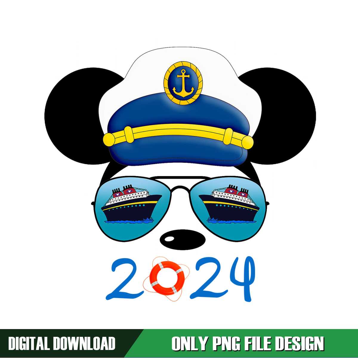 Mickey Mouse Captain Hat Captain Mickey Disney Cruise Ship Glasses