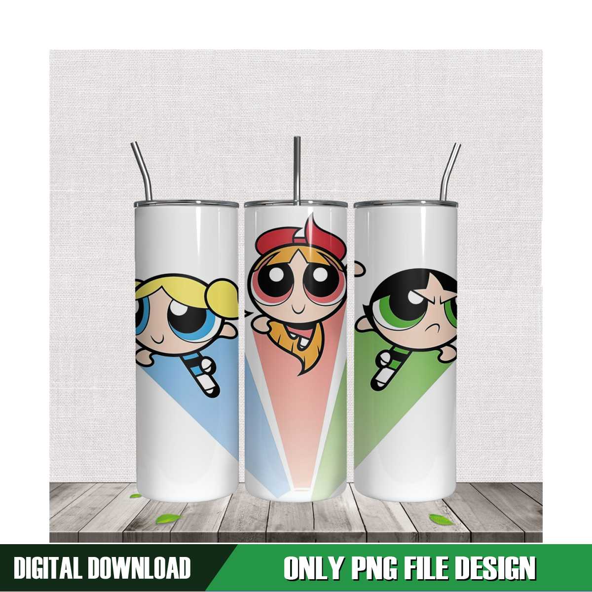 Powerpuff Girls 20oz Tumbler Design PNG File | Inspire Uplift