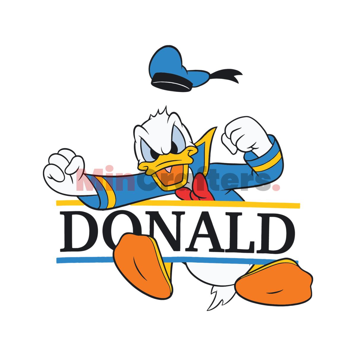 Funny Donald Duck Disney Character SVG