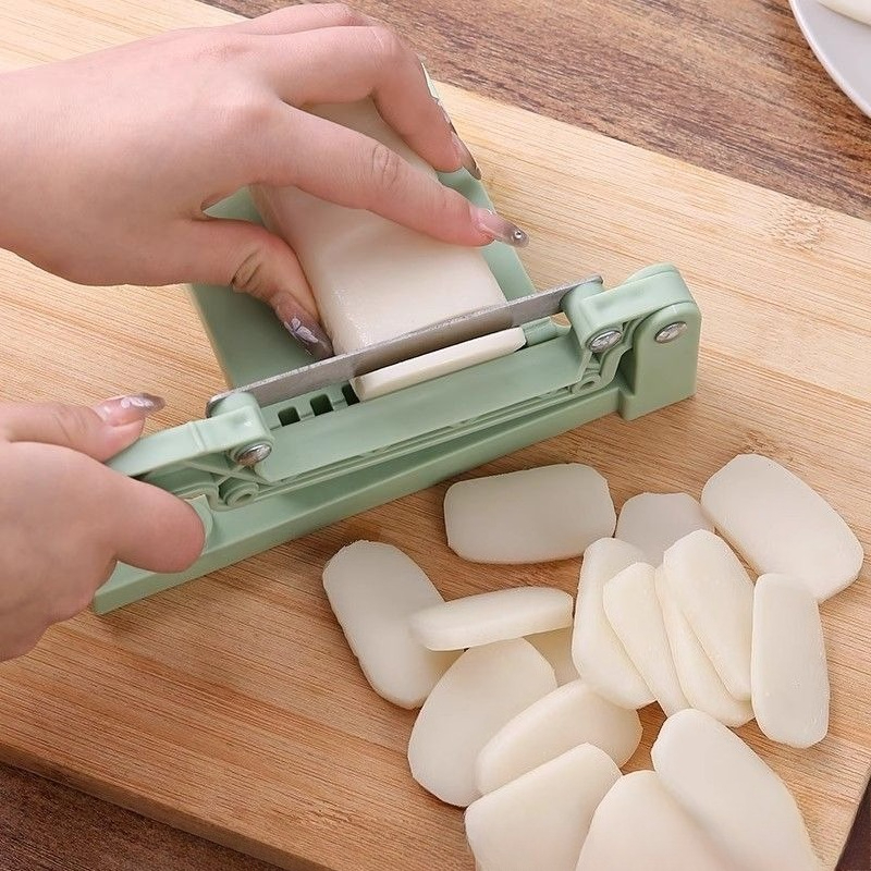 Stainless Steel Rice Cake Slicing Knife, Mini Tool for Quickly Cutting Rice Cakes at Home Dining Table