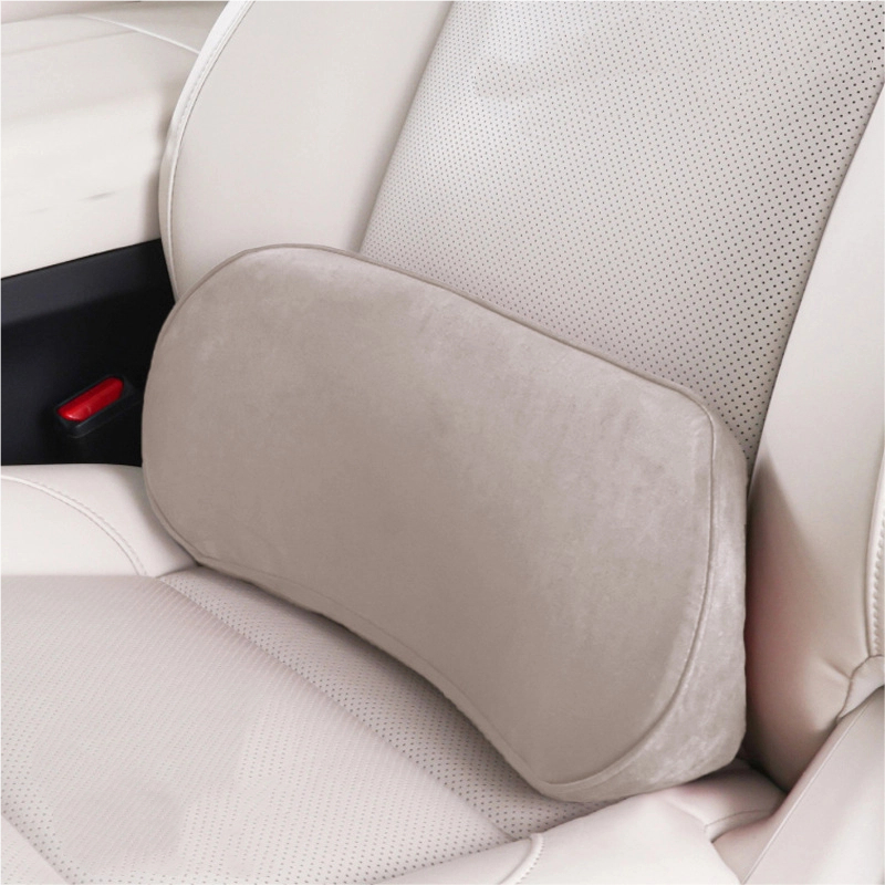 Car Memory Foam Back Support Cushion, Lumbar Seat Pillow for Travel, Auto Interior Comfort