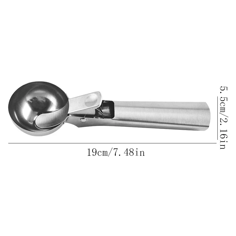 Multifunctional Ice Cream Scooper, Stainless Steel Dual-purpose Fruit Scoop, Kitchen Tool