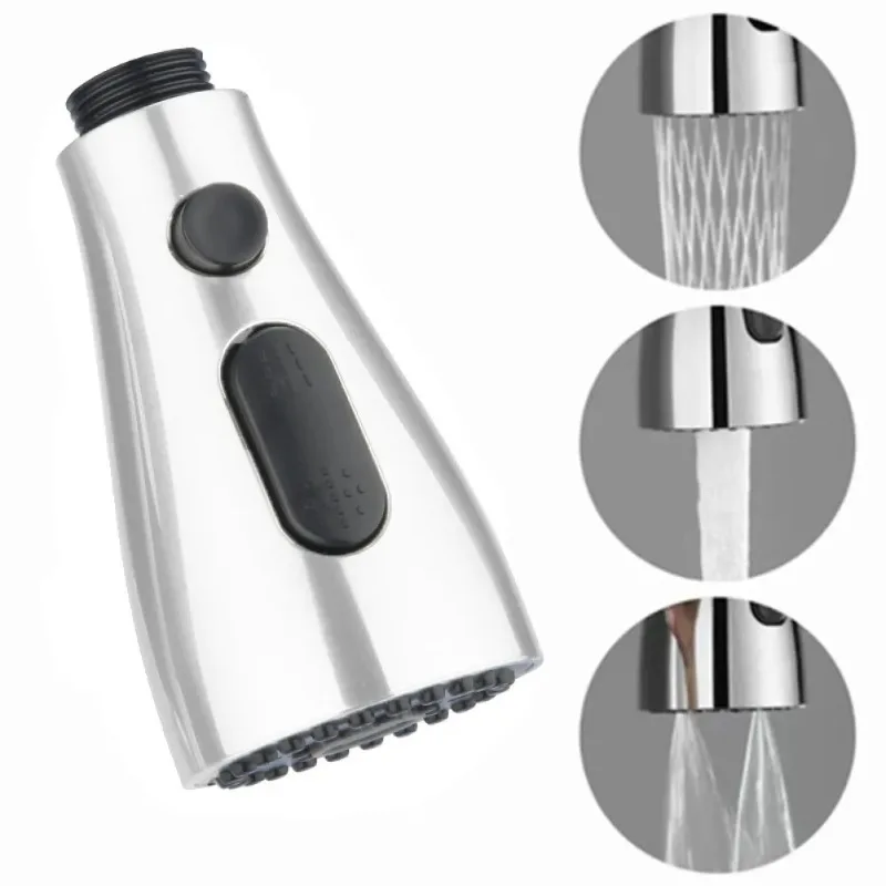 Water Saving Bathroom Sink Shower Spray Head, Kitchen Pull Out Faucet Sprayer Nozzle