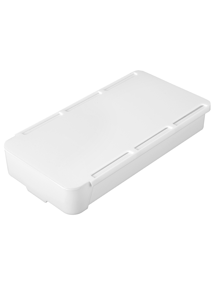 Under Desk Drawer Storage Box, Self Stick Pencil Tray, Sundries Organizer Holder for Stationery, Home Office Cosmetics