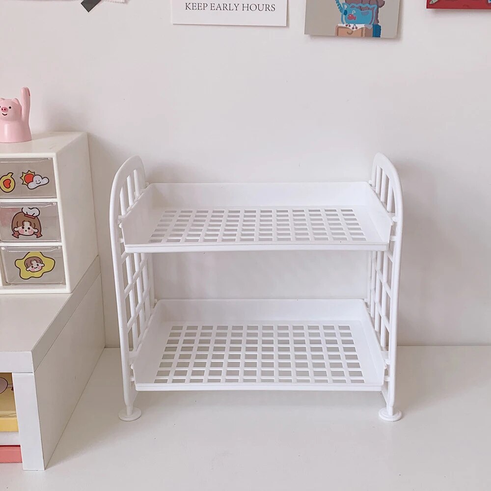 Multi-storey Desktop Storage Shelf, Simple Horizontal Dormitory Storage, High Appearance for Computer Office
