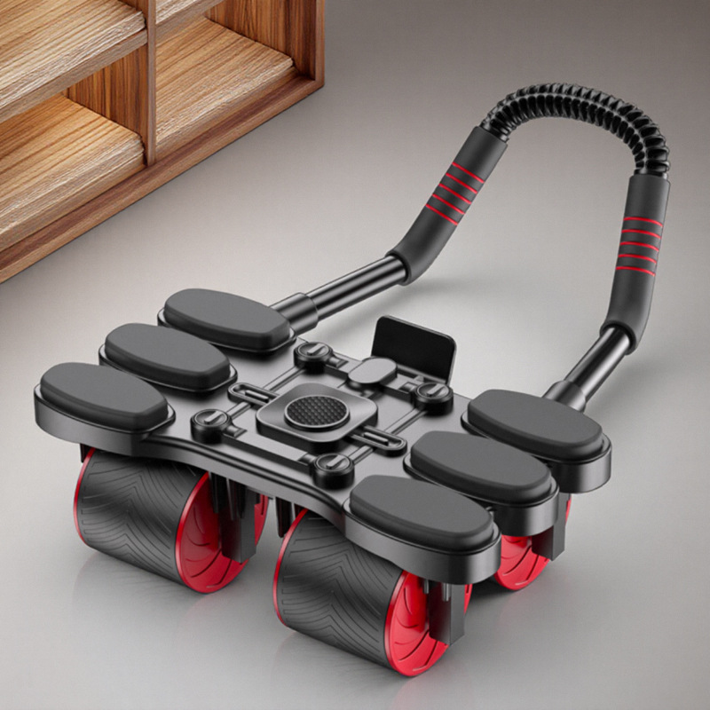Silent Abdominal Exercise Wheel with Automatic Rebound Function, Perfect for Waist and Abdominal Muscle Training