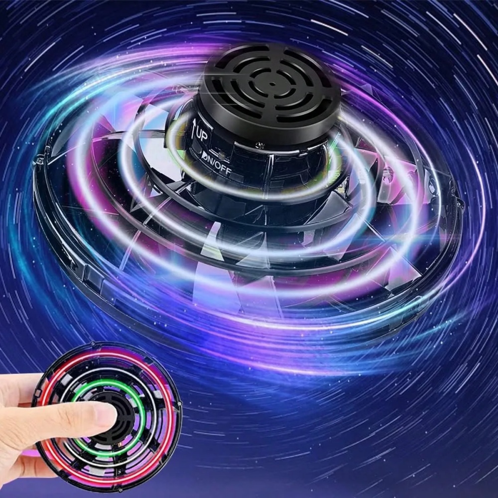 Drone Hover Ball Fly Nova Orb, LED Lights Flying Ball Boomerang Magic, Flying Spinner Fidget Toys for Kids