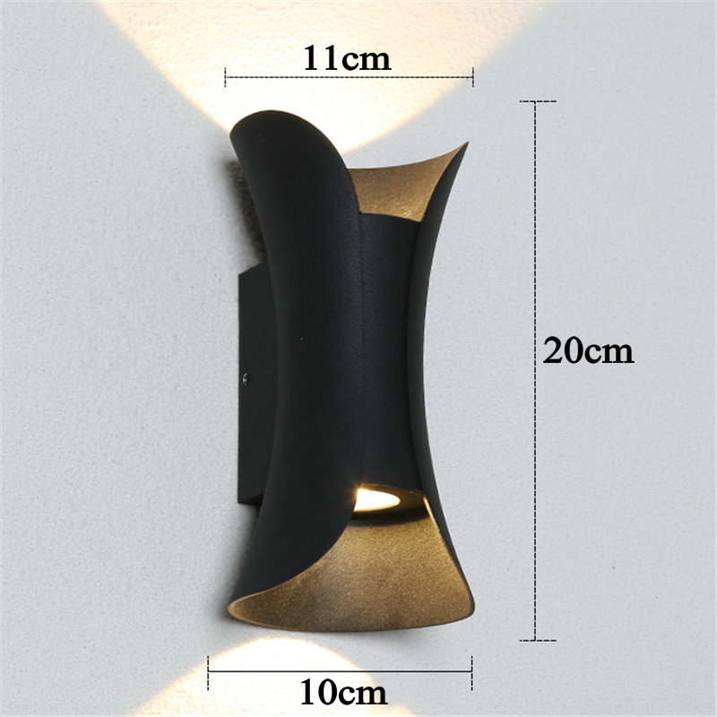 Outdoor Waterproof LED Wall Lamps, Aluminum Porch Courtyard Lights, IP65 Up and Down Lighting, Wall Lights