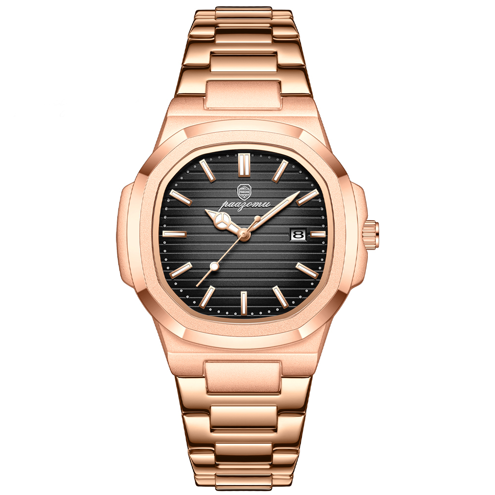 Chronograph Watch for Men Waterproof Luminous, Luxury Man Wristwatch, Stainless Steel Men's Quartz Watches